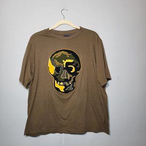Sean John Embroidered Skull Graphic T Shirt size 3XLT